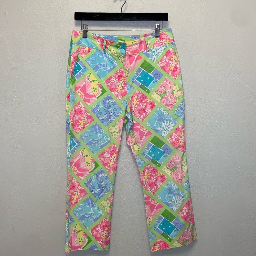Lilly Pulitzer Surf N Patch Capri Patchwork Stret… - image 1